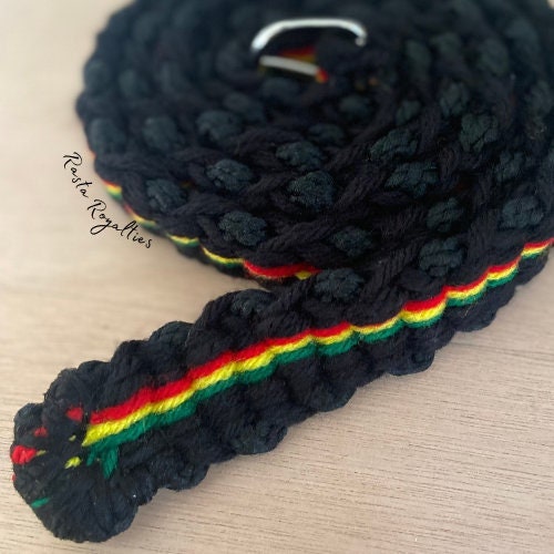 Royal Black Rasta Belt