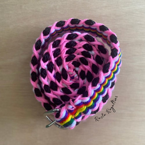 Pink Splash Rasta Belt