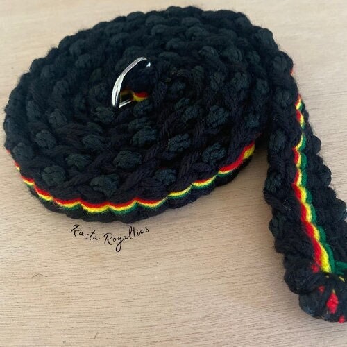 Royal Black Rasta Belt