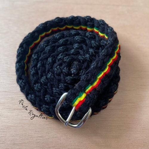 Royal Black Rasta Belt