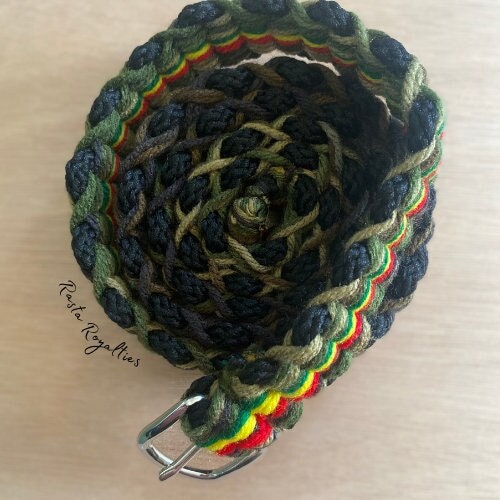 Black Camouflage Rasta Belt