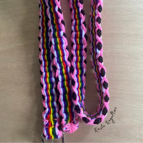 Pink Splash Rasta Belt